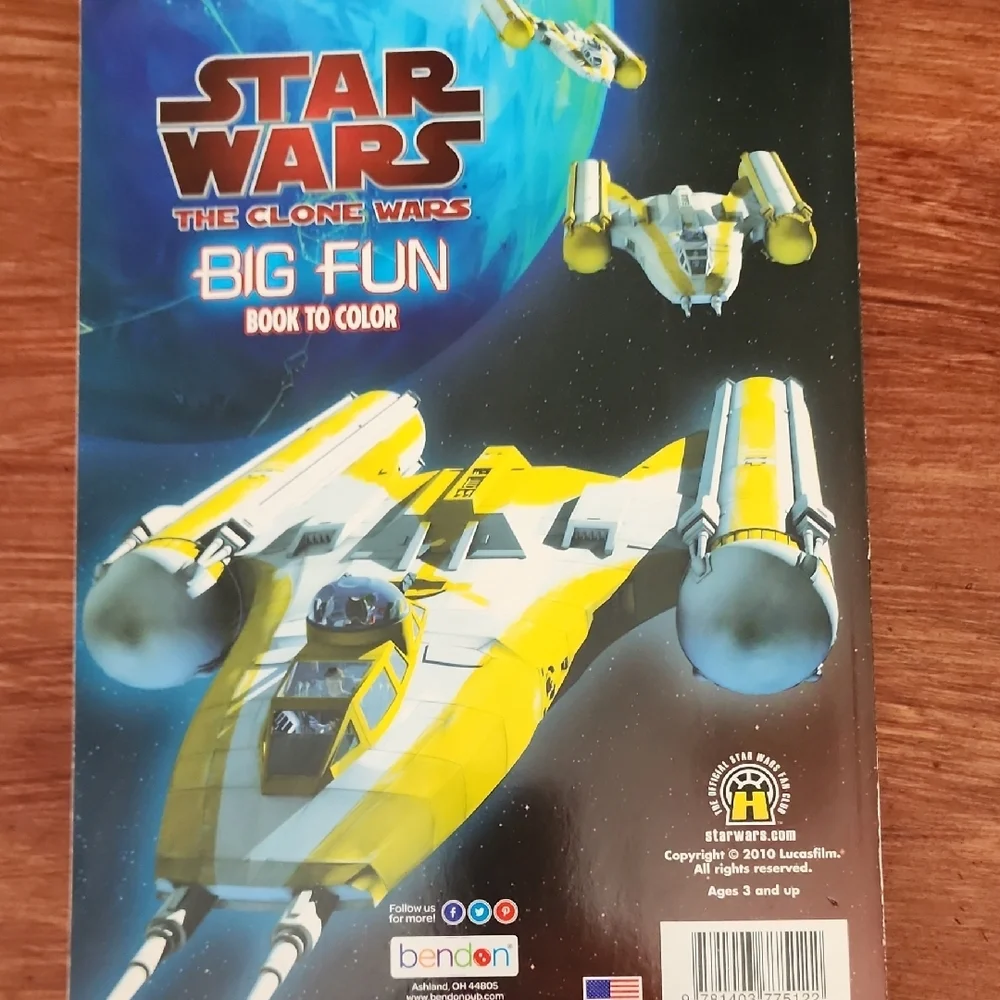 Disney Star Wars Coloring Book with Red and Black Design